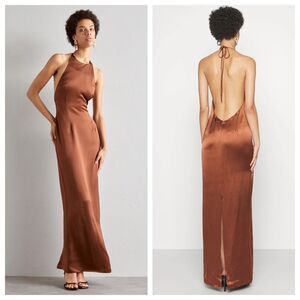 STAUD Brown Midi Dress